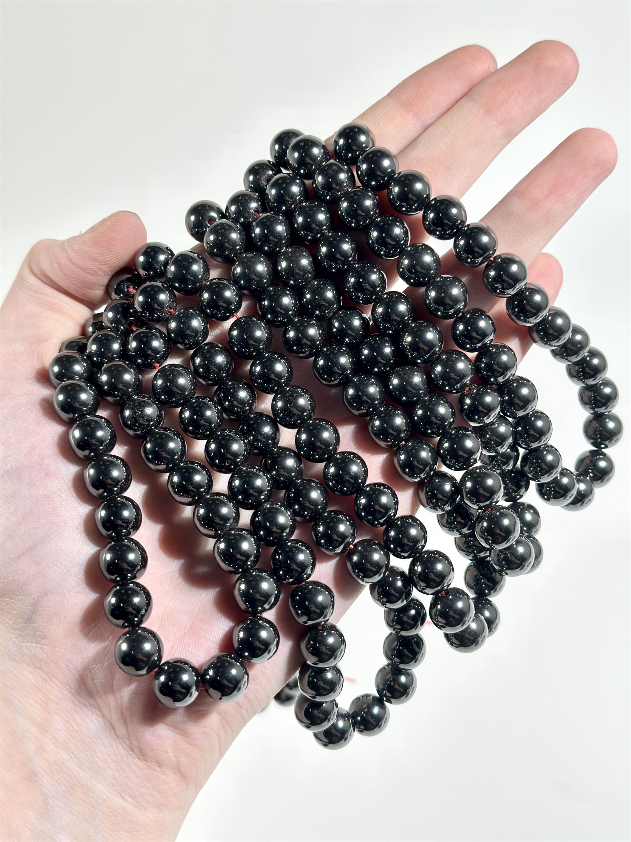 Synthetic Hematite Electroplated Matte Black 5-8mm Chip Beads - 8 inch  strand