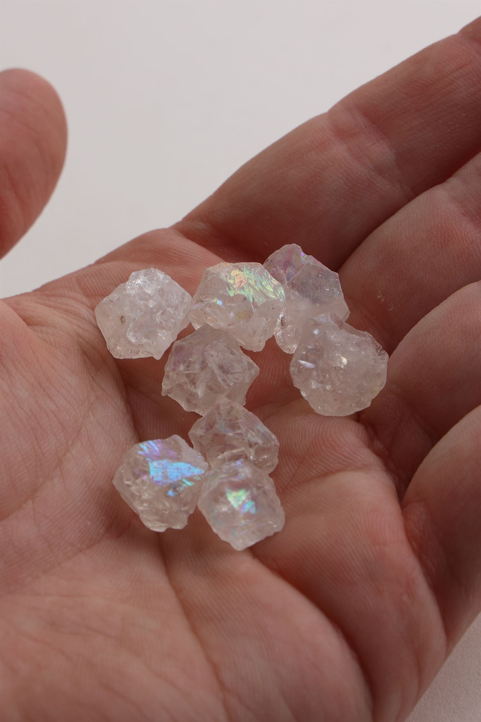 Rough Aura Quartz Beads (8-10 Beads)