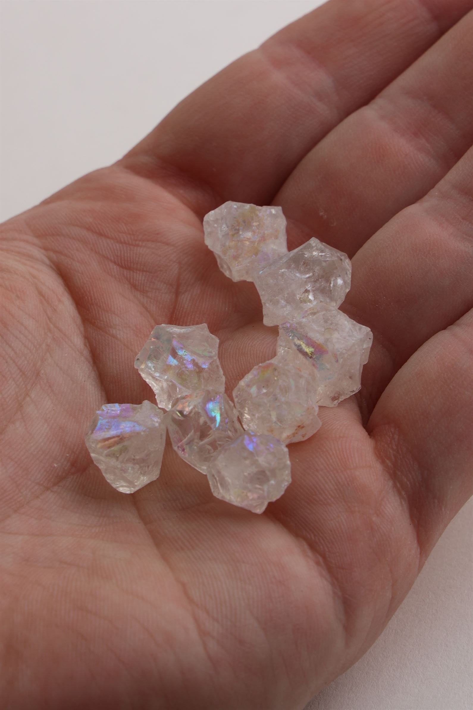 Rough Aura Quartz Beads (8-10 Beads)