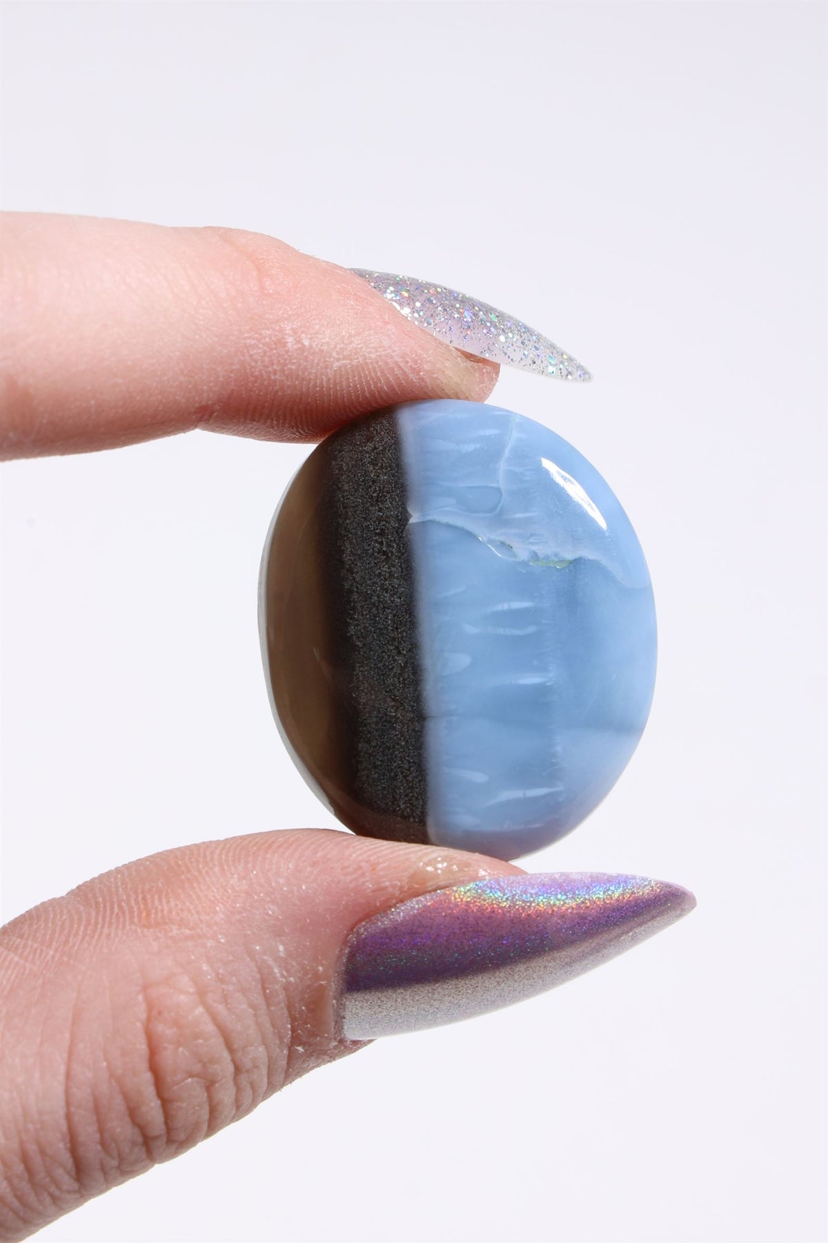 Blue Opal Cab (Drilled)