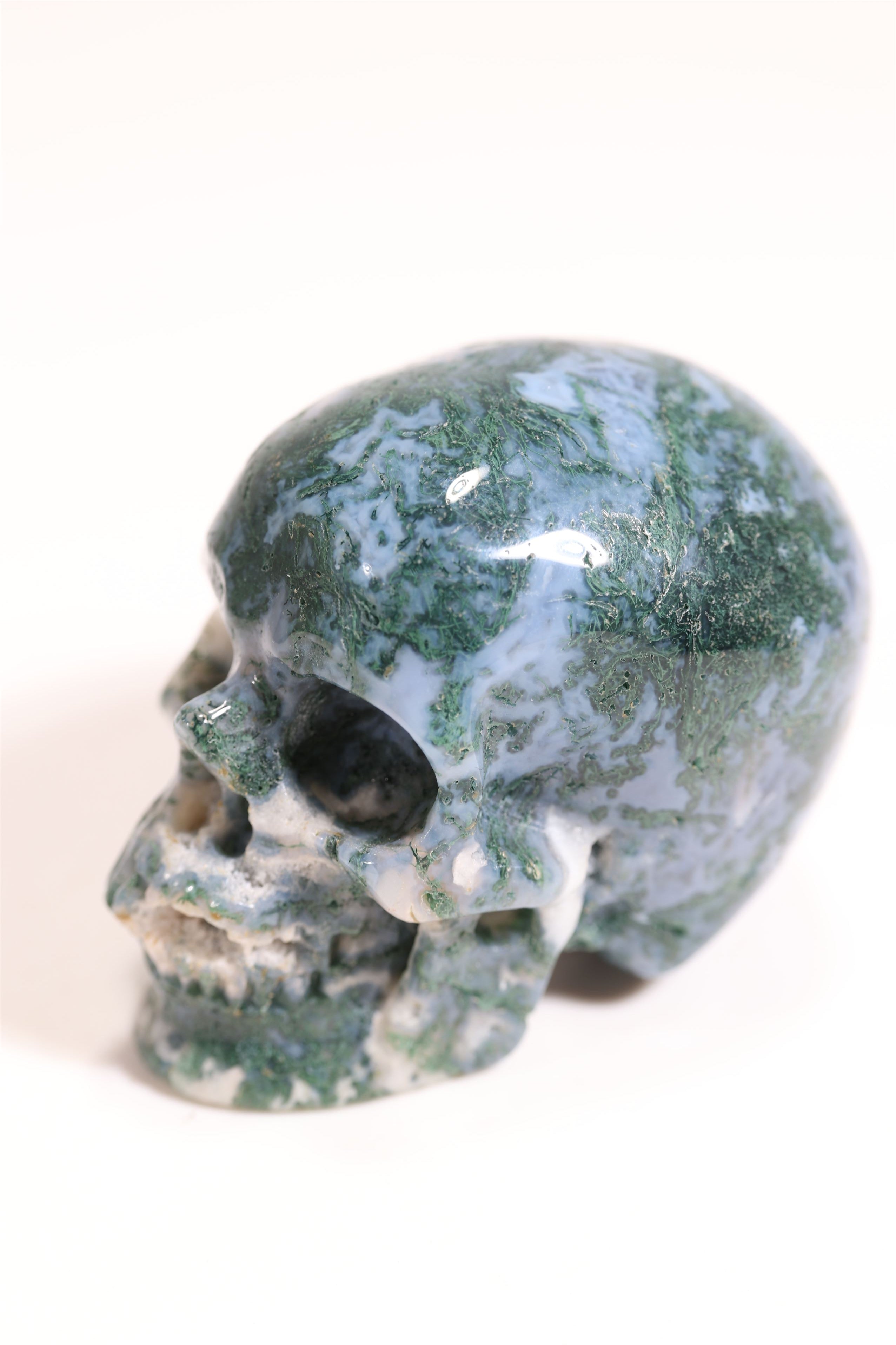 Moss Agate 2" Skull - Forgotten Rarities