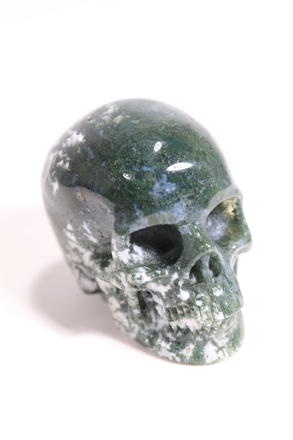 Moss Agate 2" Skull - Forgotten Rarities