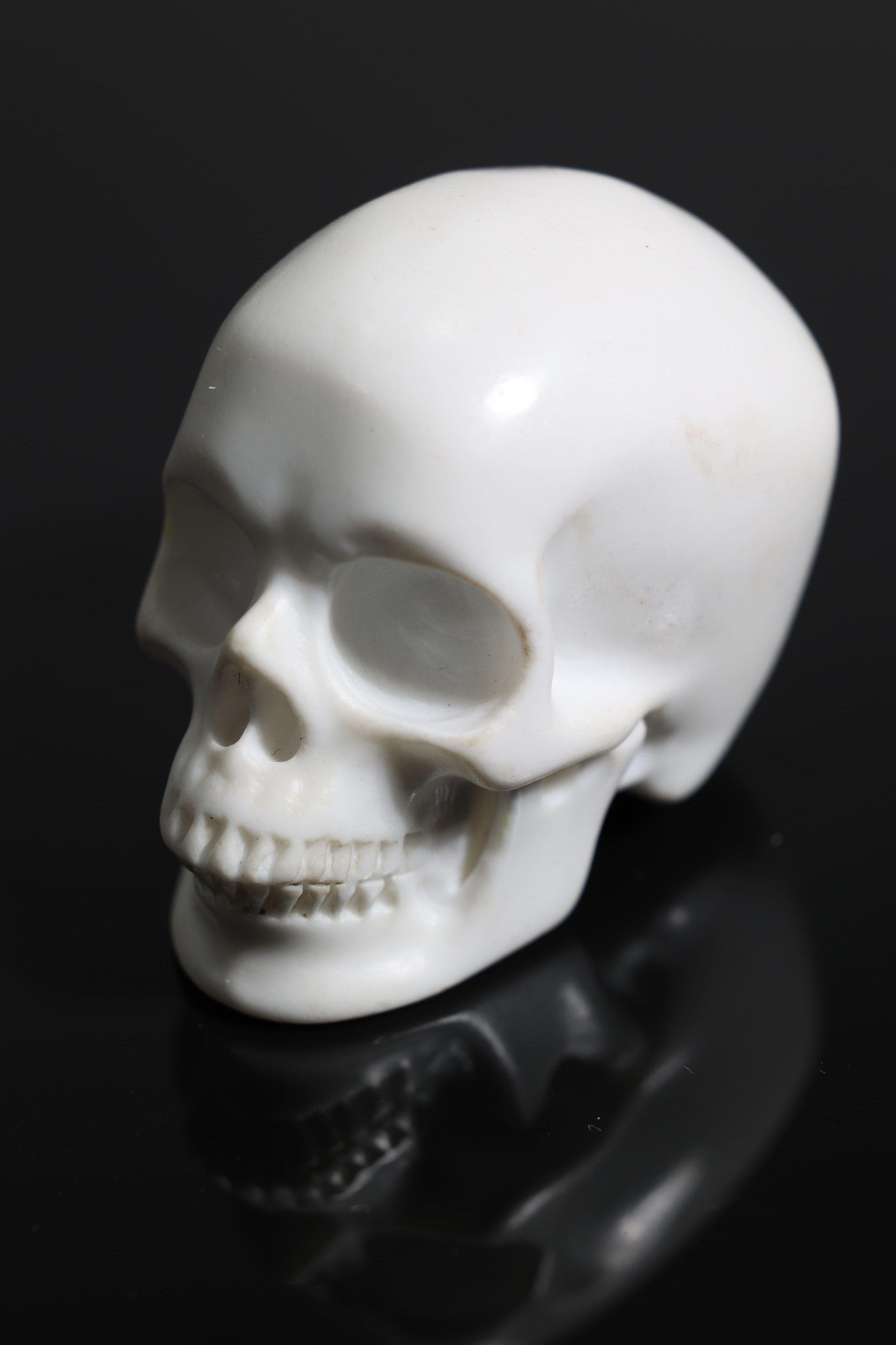 White Jade 2" Skull - Forgotten Rarities