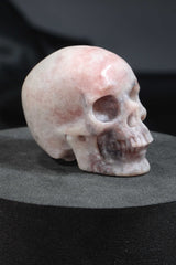 Pink Opal Skull Carving