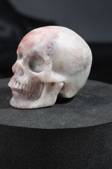 Pink Opal Skull Carving