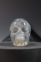 Blue Rose Quartz Skull Carving