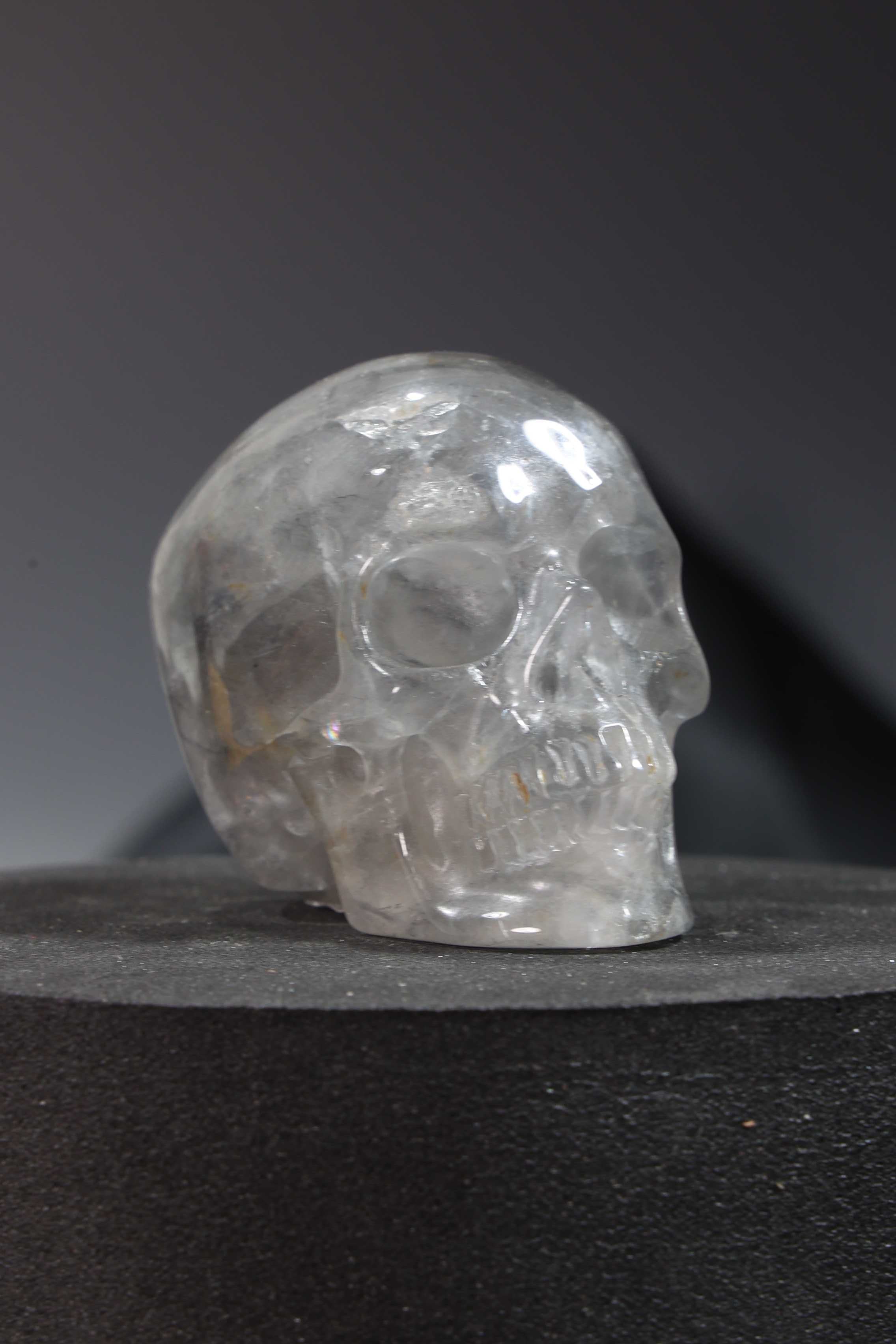 Blue Rose Quartz Skull Carving