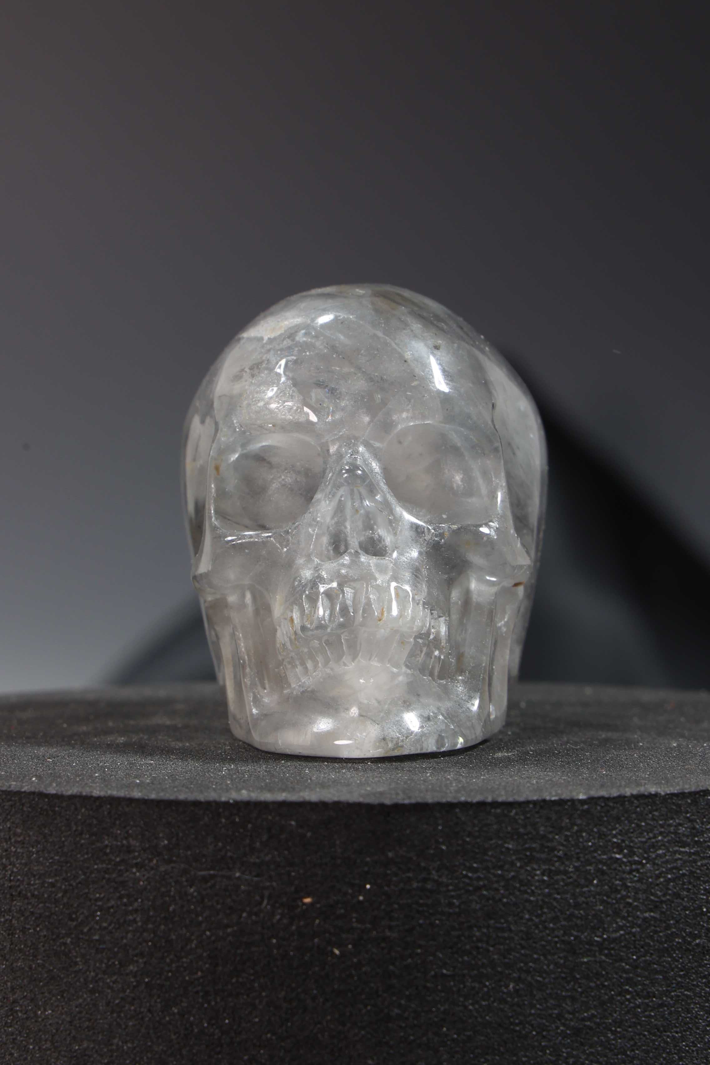 Blue Rose Quartz Skull Carving