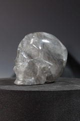 Blue Rose Quartz Skull Carving