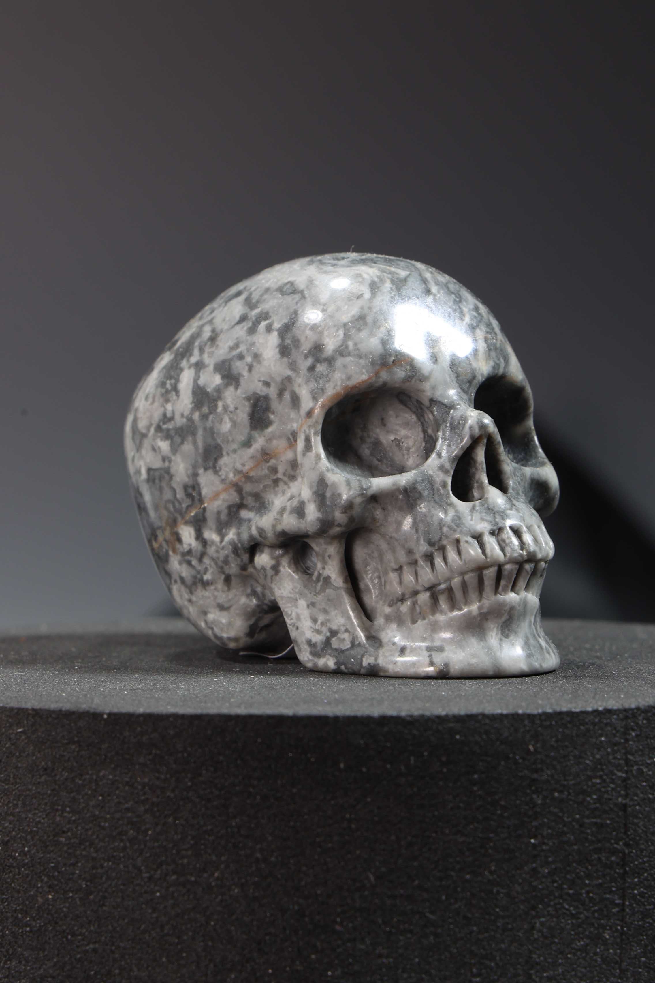 Picasso Jasper Skull Carving