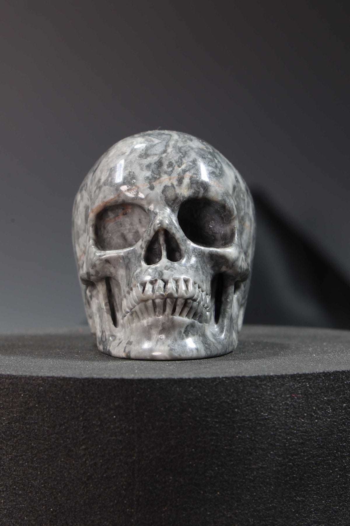 Picasso Jasper Skull Carving