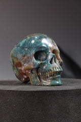 Ocean Jasper Skull Carving