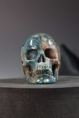 Ocean Jasper Skull Carving