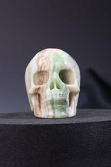 Green Onyx Skull Carving