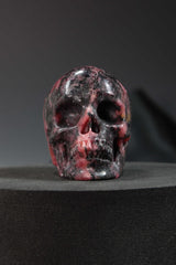 Rhodonite Skull Carving