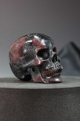 Garnet Skull Carving