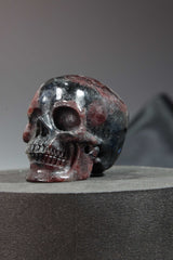 Garnet Skull Carving