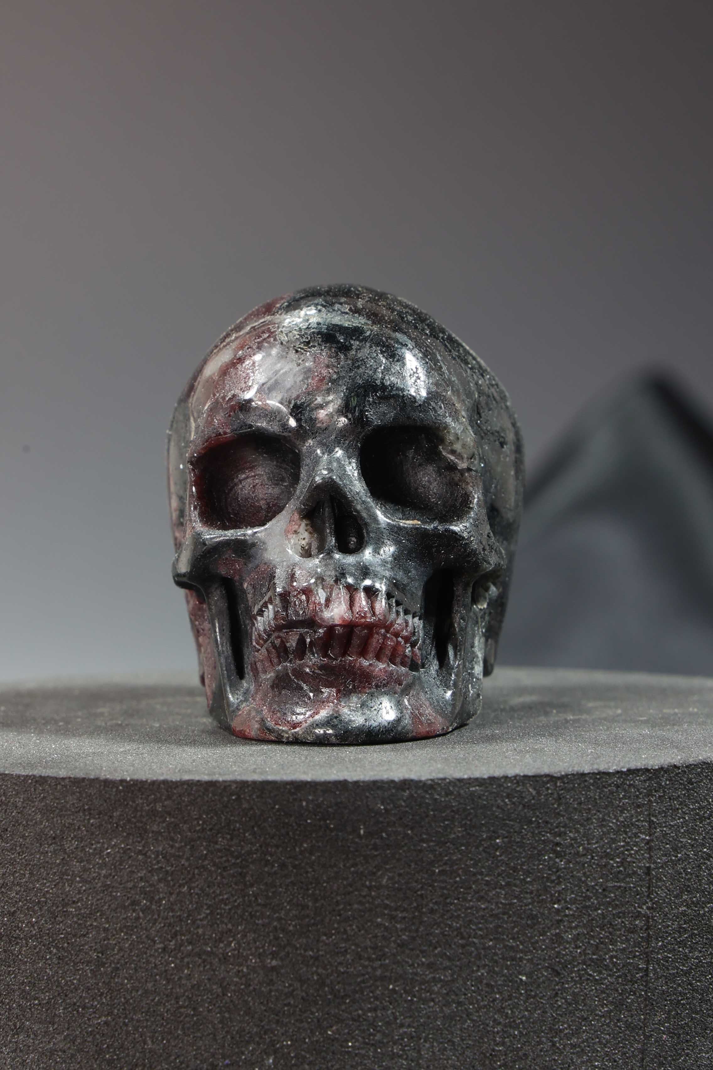 Garnet Skull Carving