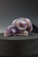 Amethyst Crow Skull Carving