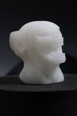 Snow Quartz Gargoyle Head Carving