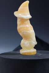 Orange Calcite Magic Owl Carving