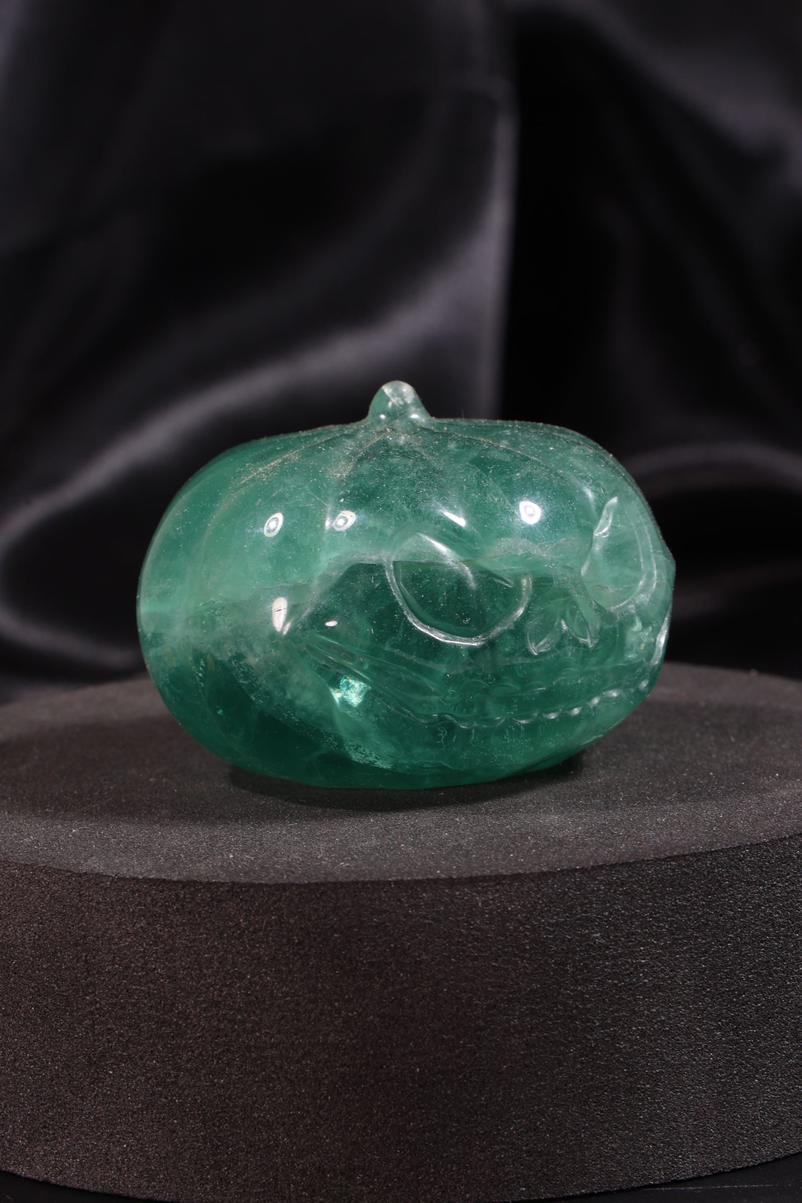 Fluorite Pumpkin Evil Smile Carving