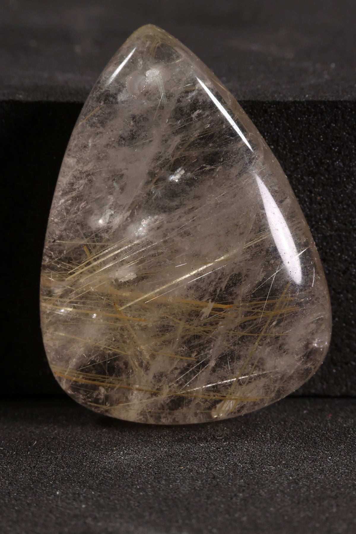 Rutilated Quartz Drilled Cab