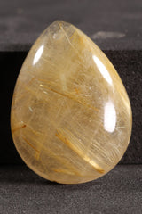 Rutilated Quartz Drilled Cab