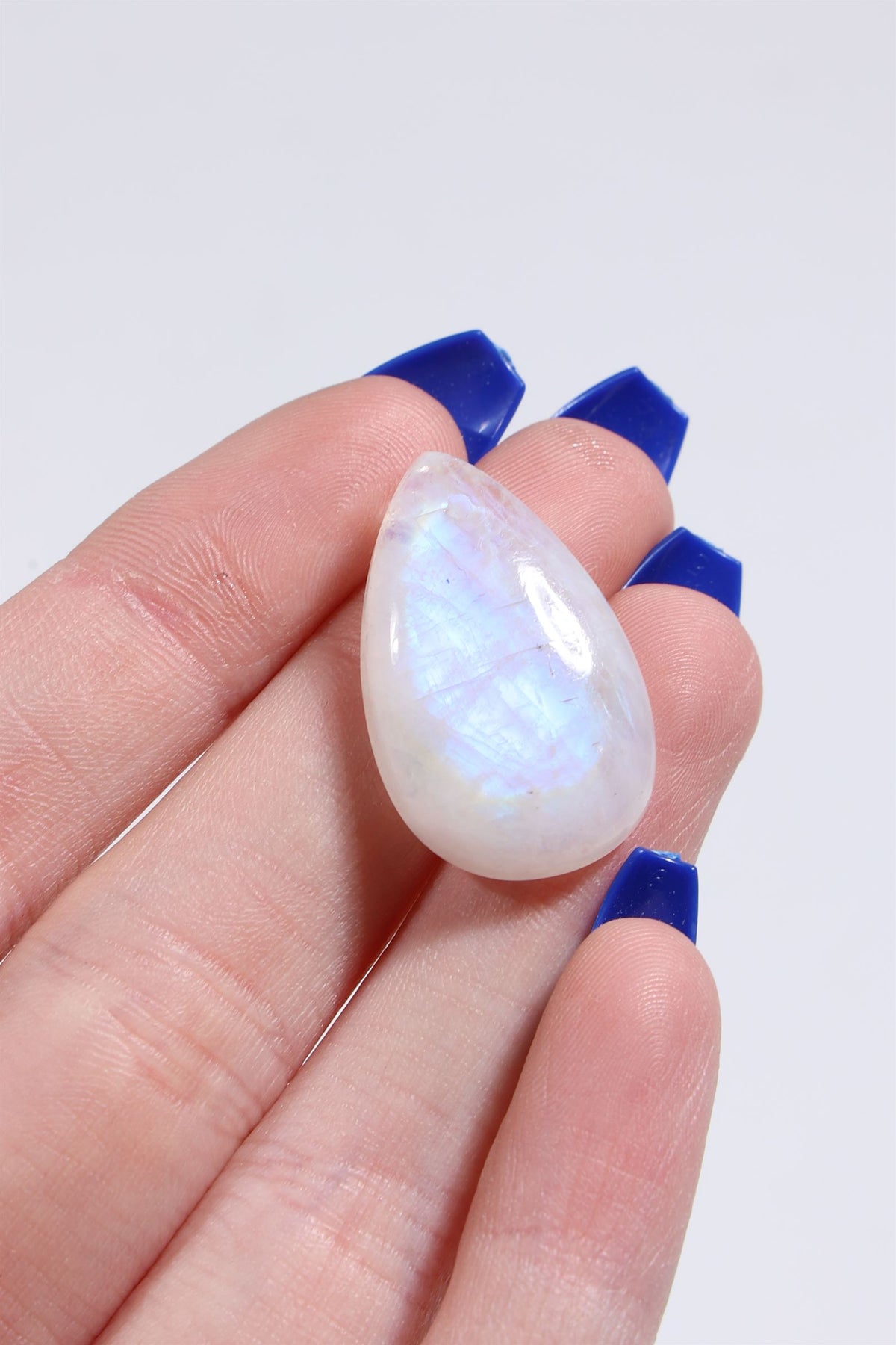 -AAA GRADE - Rainbow Moonstone Cab (Drilled)