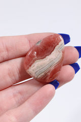 -AA GRADE - Rhodochrosite Cab (Drilled)