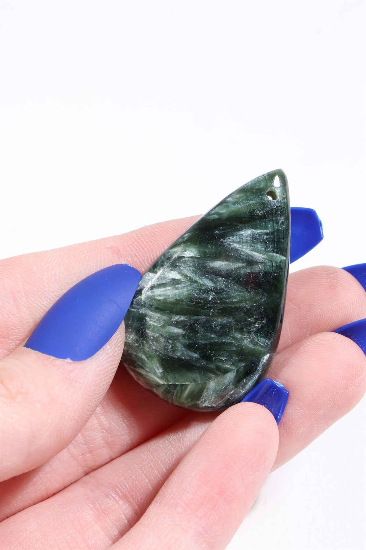 Seraphinite Cab (Drilled)