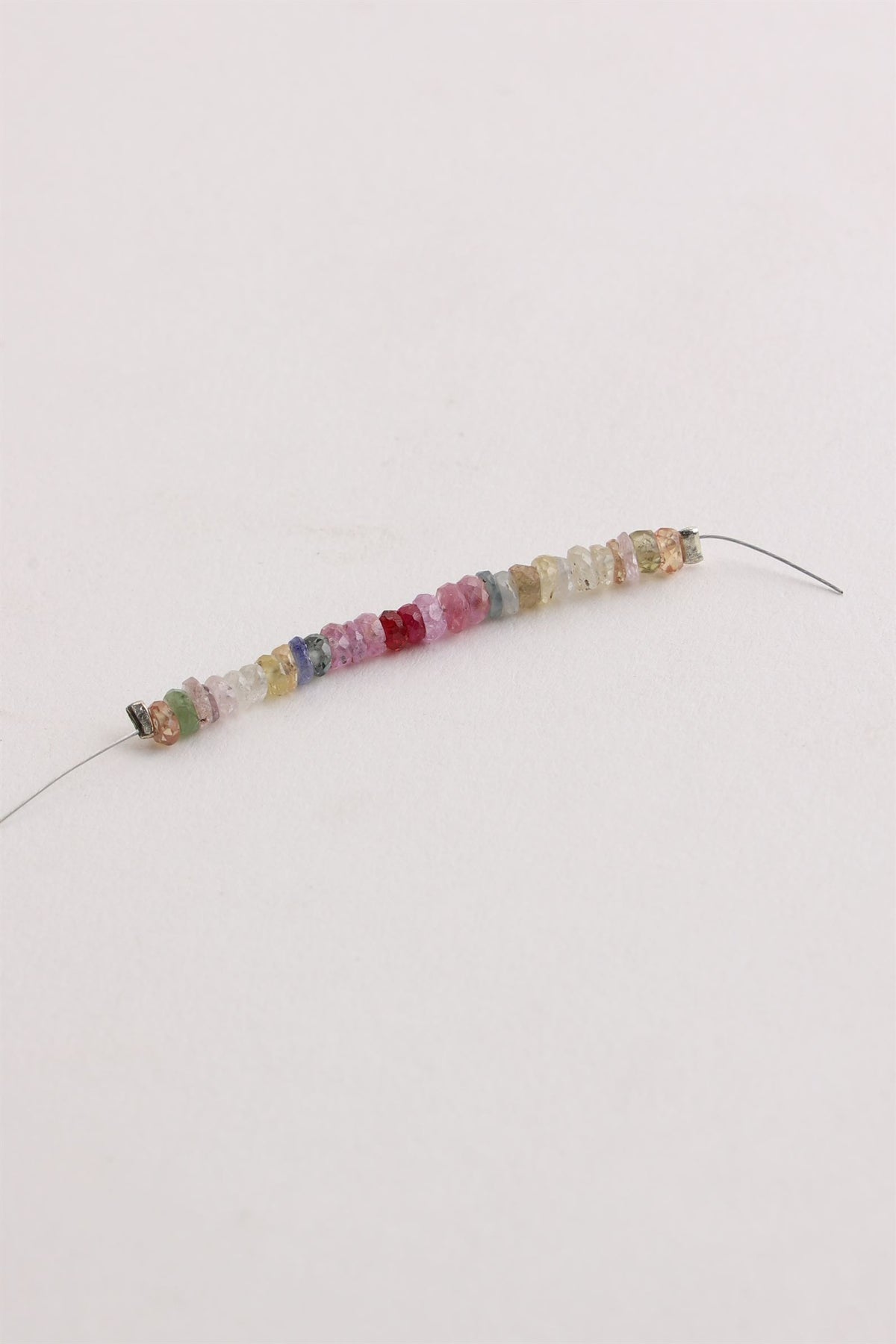 Multi Colored Sapphire Bead Strand (28 Beads)