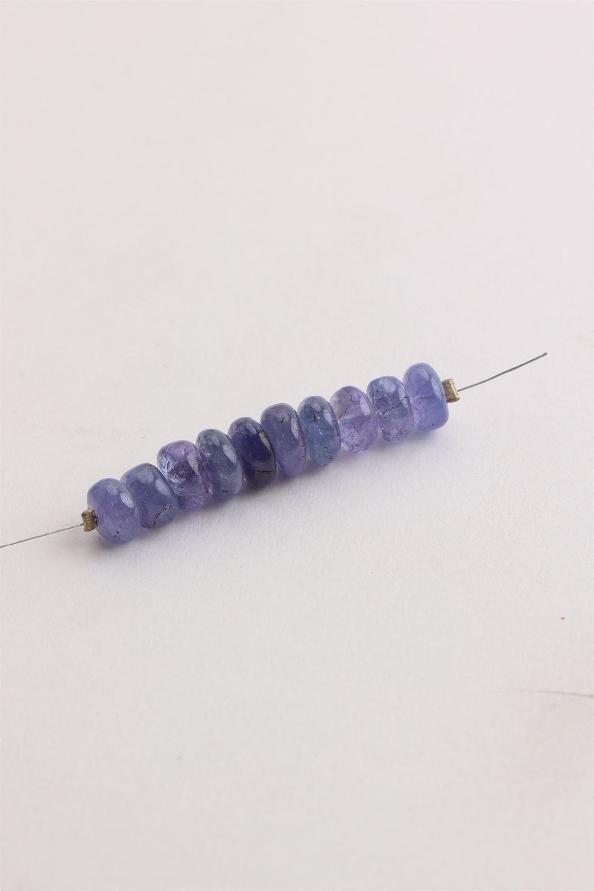 Round Donut Tanzanite Bead Strand (9 beads)