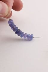 Round Donut Tanzanite Bead Strand (9 beads)