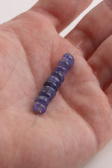 Round Donut Tanzanite Bead Strand (9 beads)