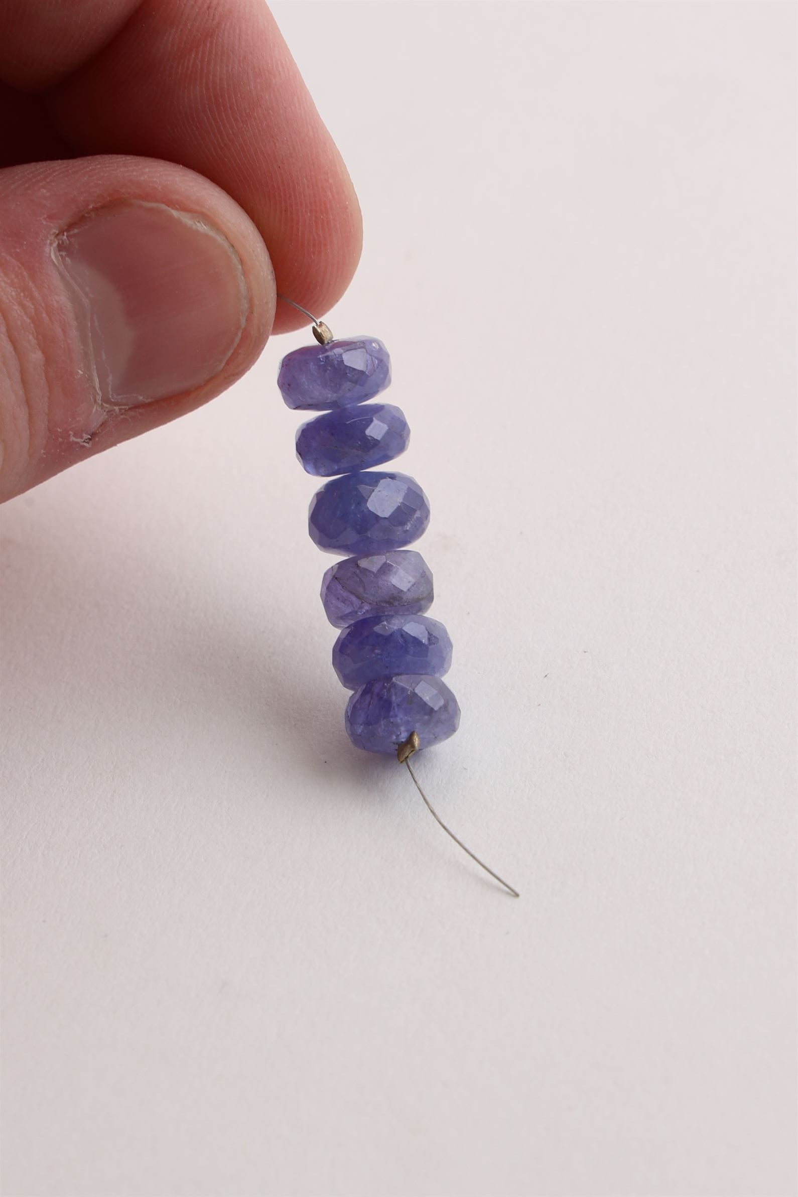 Faceted Tanzanite Bead Strand (6 Beads)