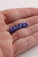 Faceted Tanzanite Bead Strand (6 Beads)