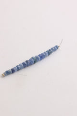 Small Faceted Blue Sapphire Bead Strand (21 Beads)