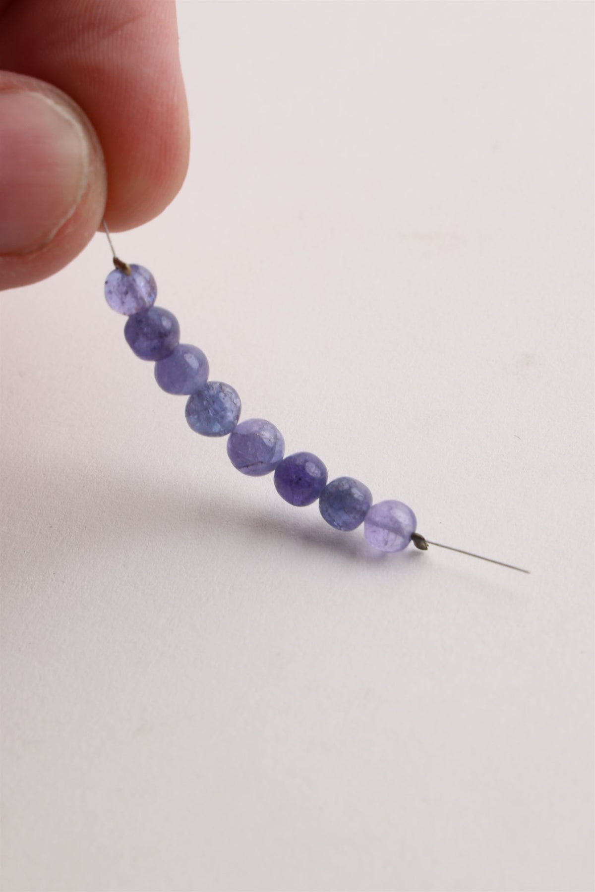 Round Tanzanite Bead Strand (8 Beads)