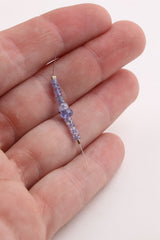 Small Round Tanzanite Bead Strand (16 Beads)