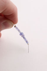 Small Round Tanzanite Bead Strand (16 Beads)