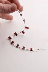 Garnet Faceted Egg Bead Strand (10 Eggs)