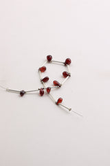 Garnet Faceted Egg Bead Strand (10 Eggs)