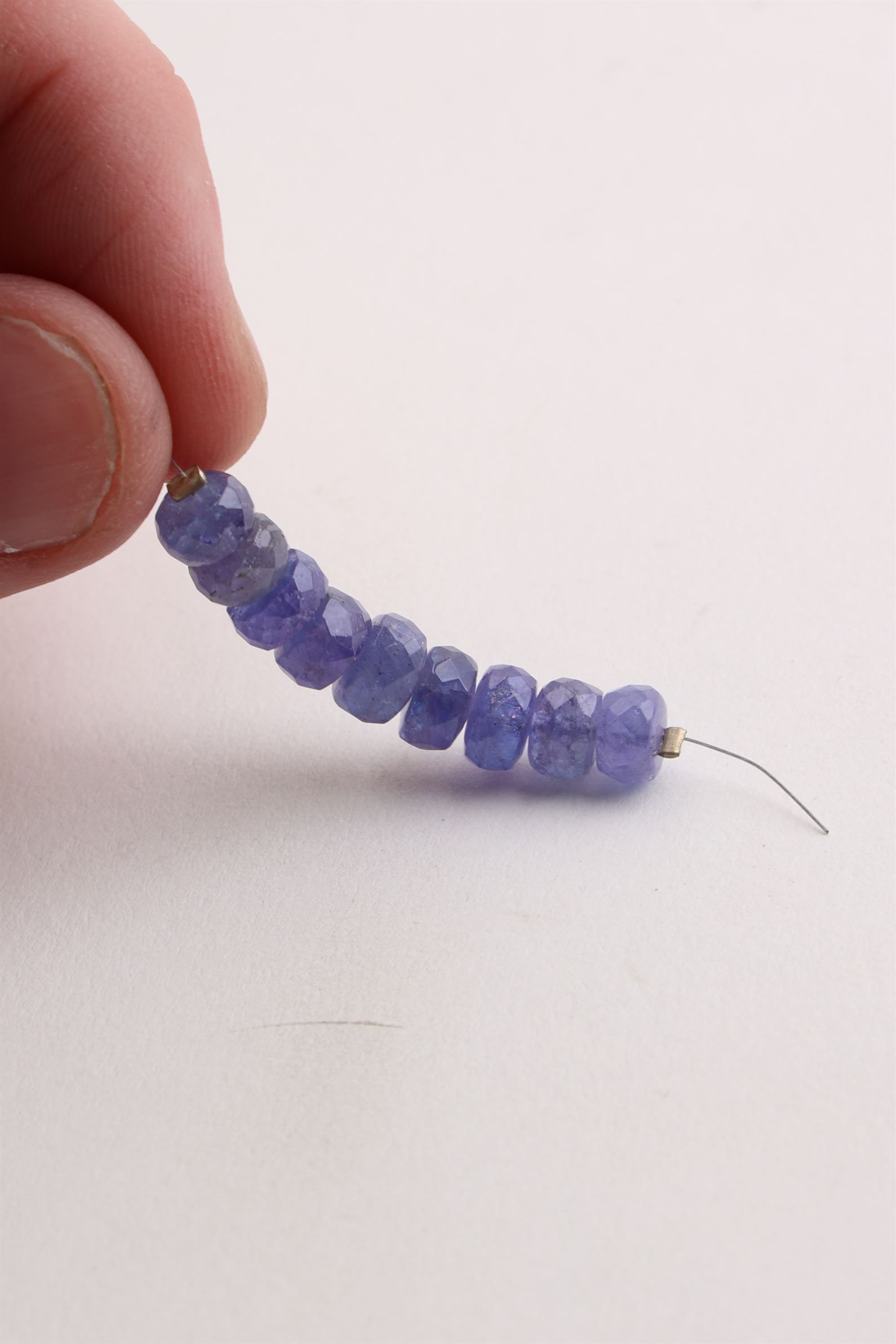 Faceted Tanzanite Bead Strand (9 Beads)