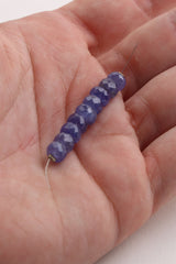 Faceted Tanzanite Bead Strand (9 Beads)