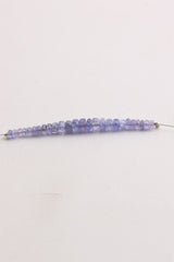 Small Donut Round Tanzanite Bead Strand (24 Beads)