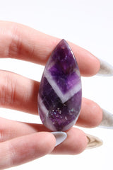 Chevron Amethyst Cab (Drilled)