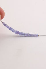 Small Donut Round Tanzanite Bead Strand (24 Beads)