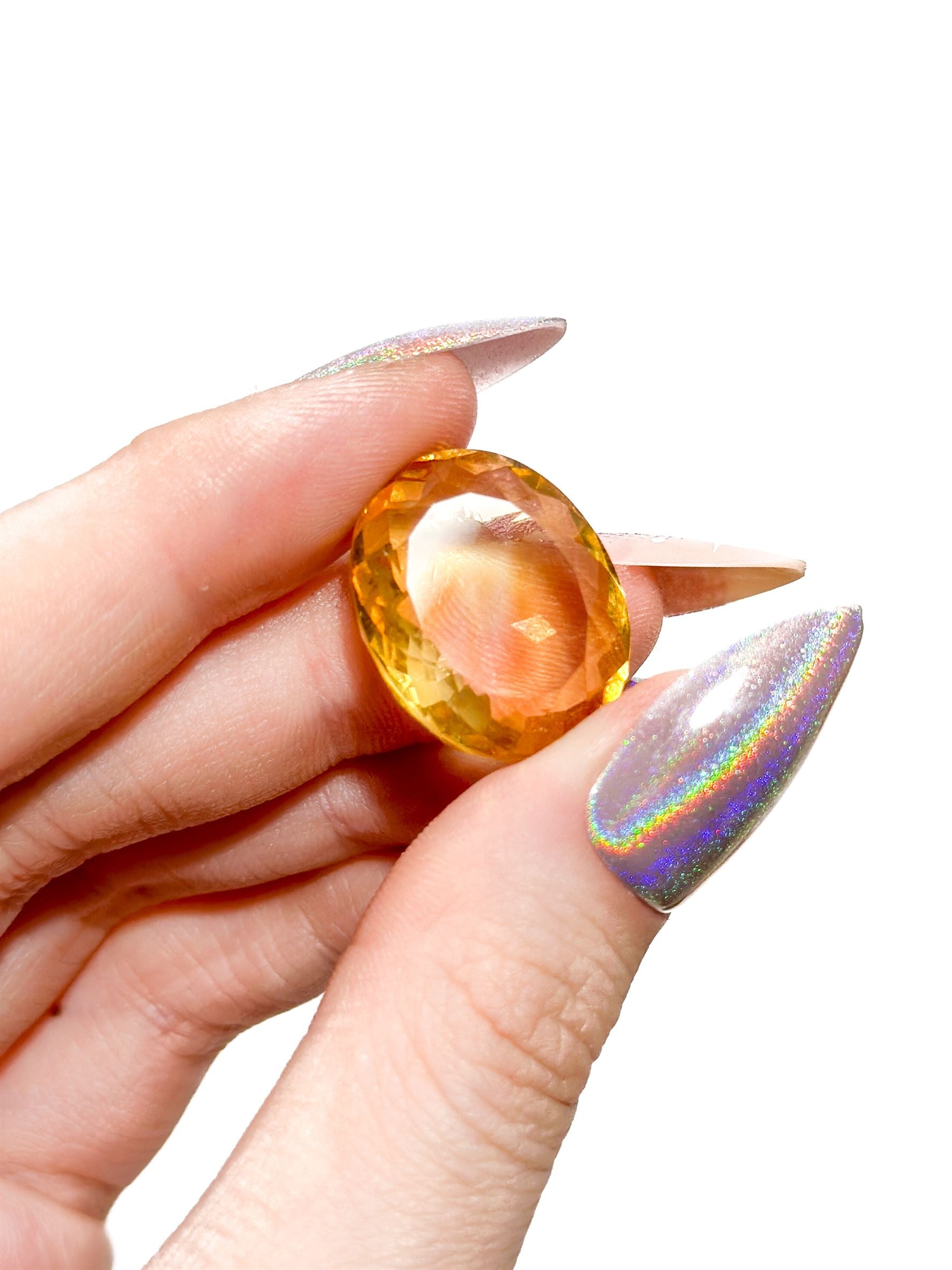 Faceted Citrine Cab - Forgotten Rarities