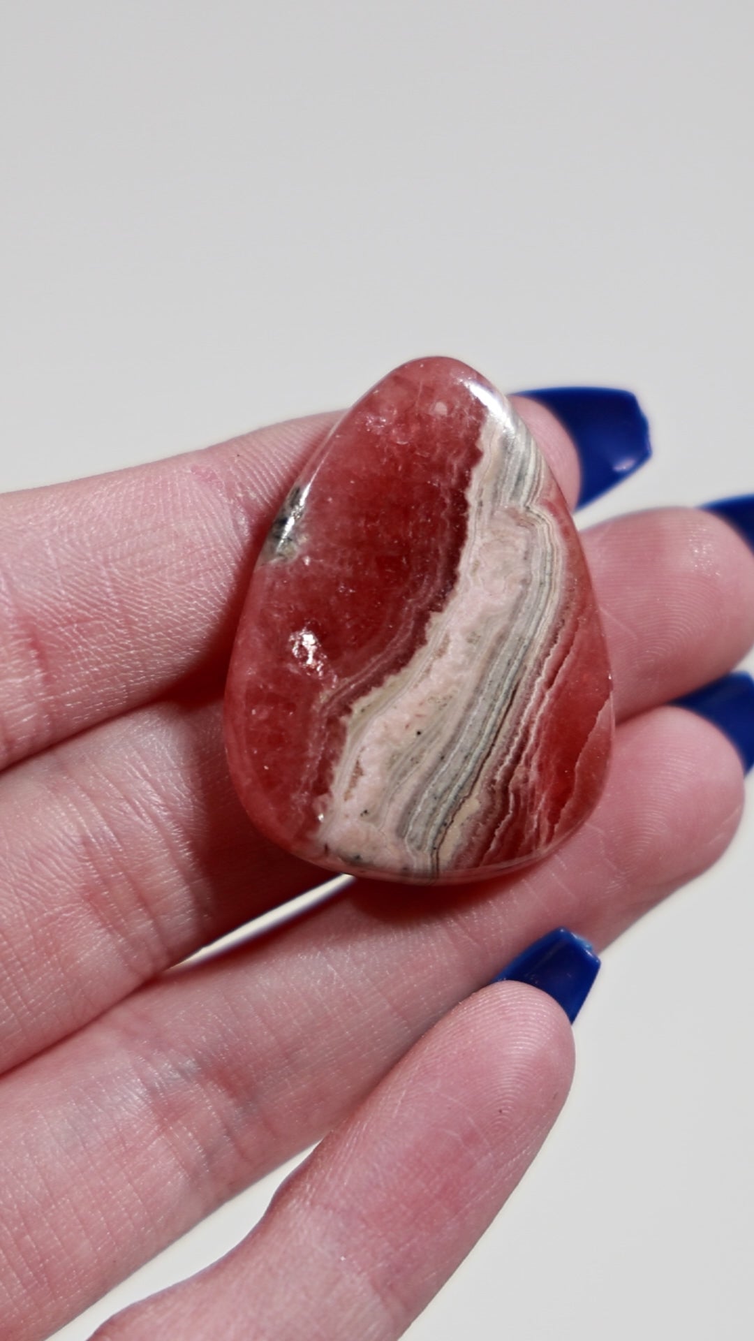 -AA GRADE - Rhodochrosite Cab (Drilled)